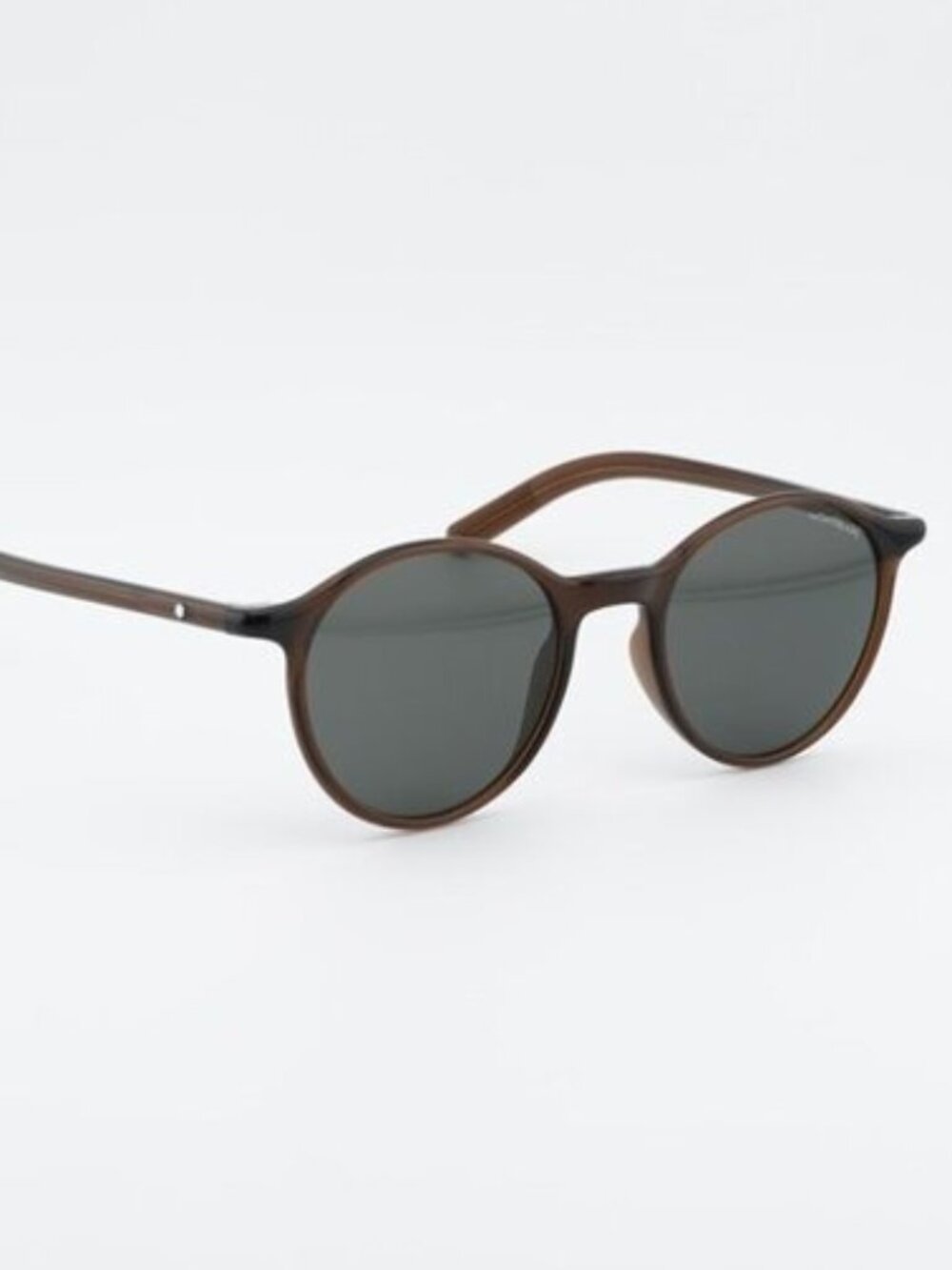 Montblanc MB0324S 002 Sunglasses Brown Round Frame, Grey Lenses